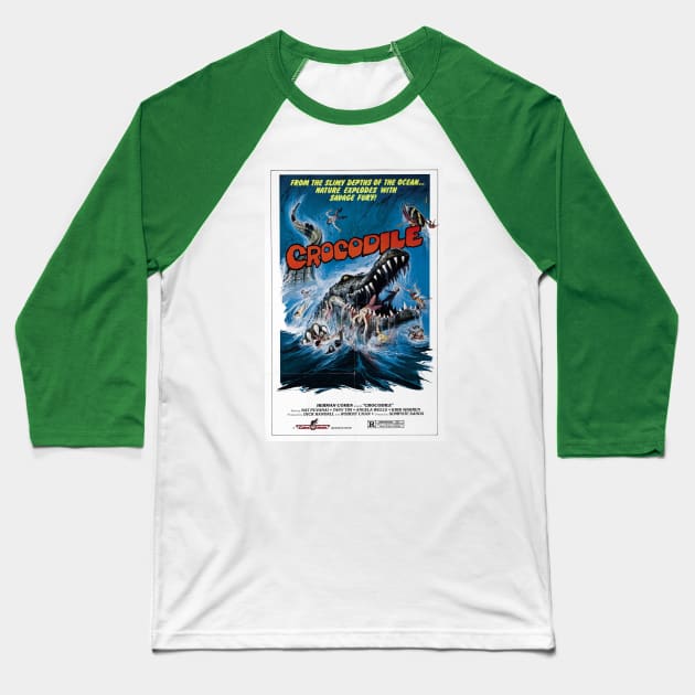 Crocodile Baseball T-Shirt by zombill